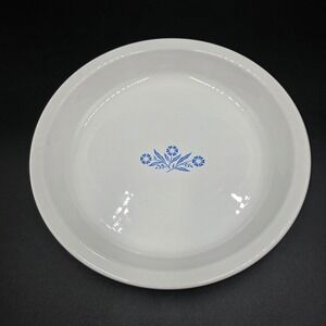 Corning Ware P309 Pie Plate Baking Dish Blue Flower 9 Inch Made in USA